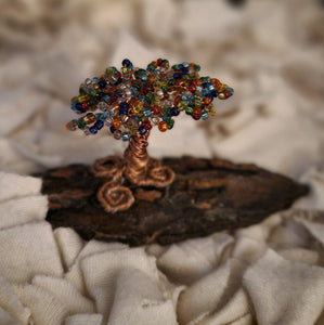 Multi color handmade bonsai tree