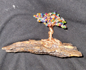 Multi color handmade bonsai tree