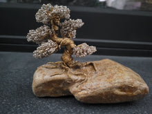 Load image into Gallery viewer, Gold and silver Bonsai tree
