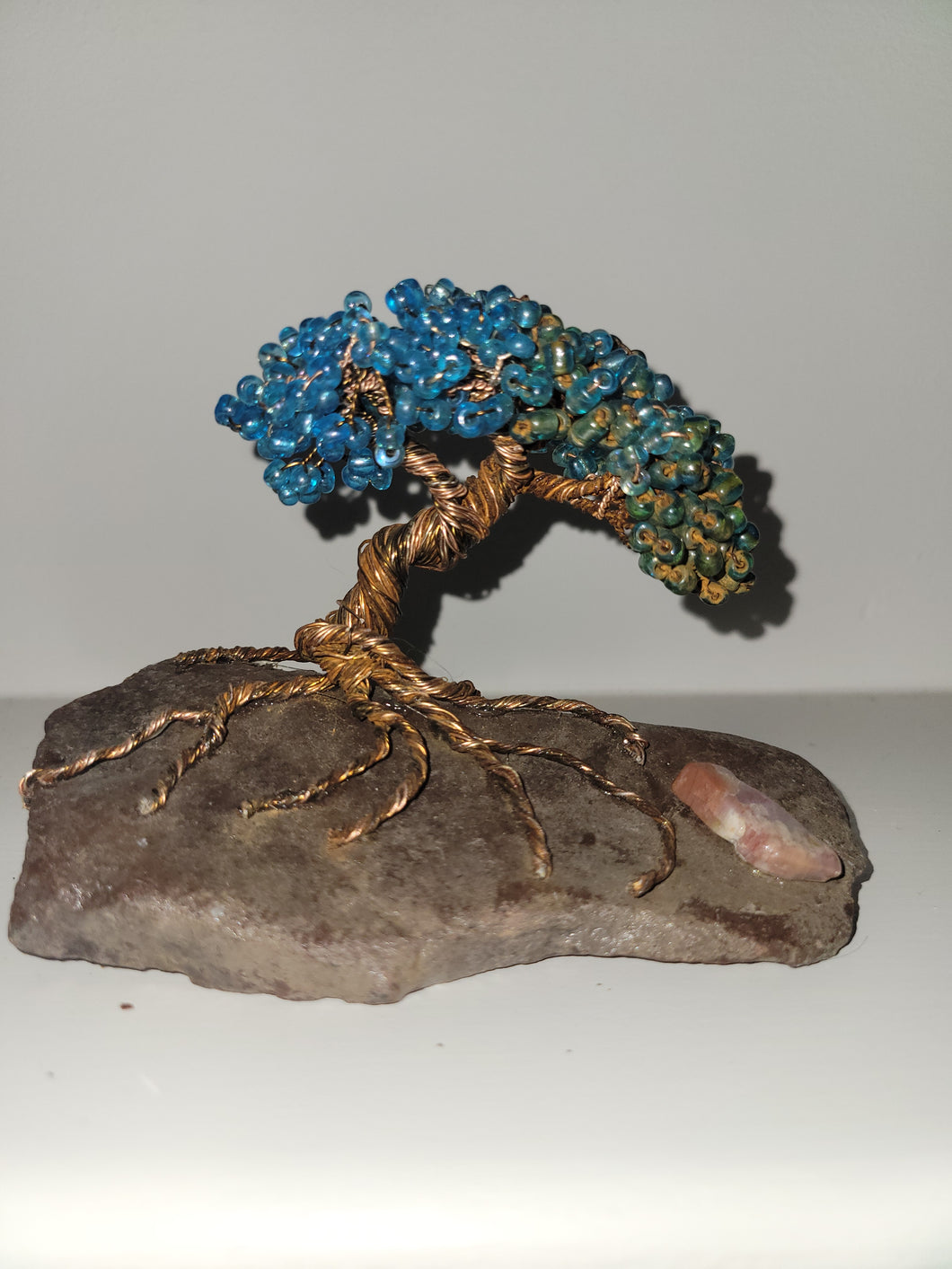 Blue and green bonsai