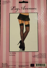 Load image into Gallery viewer, Black thigh high stockings by Leg Avenue Inc.
