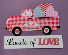 Load image into Gallery viewer, &quot;Loads of LOVE&quot; wooden bookshelf/ bookend decor
