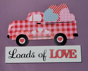 "Loads of LOVE" wooden bookshelf/ bookend decor