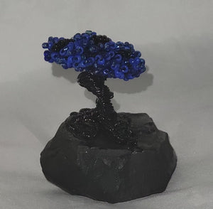 Black and blue bonsai tree