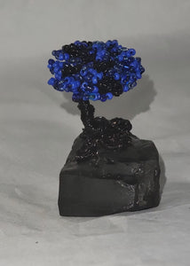 Black and blue bonsai tree