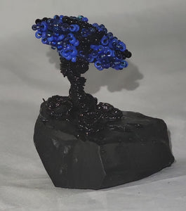 Black and blue bonsai tree