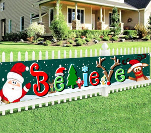 Believe Christmas banner