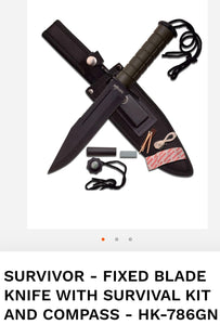 Fixed blade survival kit