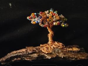 Multi color handmade bonsai tree