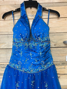 Blue sequin formal dress size 2