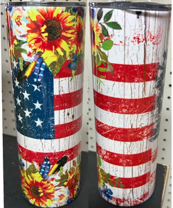 Sunflower Flag   20oz Tumbler