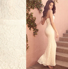 Load image into Gallery viewer, Cream Lace Formal Maxi Dress
