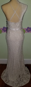 Cream Lace Formal Maxi Dress