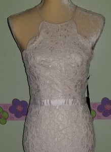 Cream Lace Formal Maxi Dress