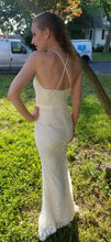 Load image into Gallery viewer, Cream Lace Formal Maxi Dress
