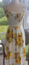 Load image into Gallery viewer, Sunflower below knee length dress
