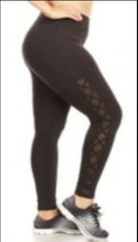 Load image into Gallery viewer, High waisted, criss-cross side mesh leggings

