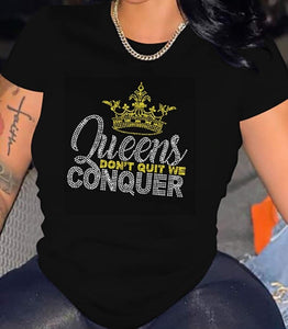 Crown rhinestone tee