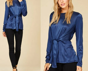 Navy self tie top by Annabelle LA