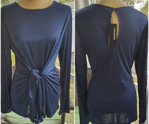 Navy self tie top by Annabelle LA