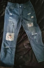 Load image into Gallery viewer, Snowman patch size M jeans
