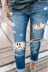 Snowman patch size M jeans